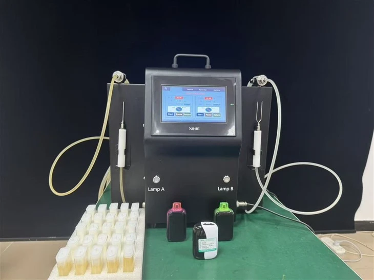 반자동 이중-헤드 E-주스 니코틴 기계: 고정밀 Vape 카트리지 충전 장비
