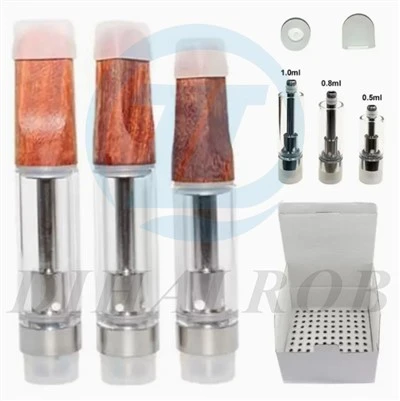담배 분무기 빈 vape 기화기 펜 카트 카트리지 나무 드립 팁 담배 홀더
